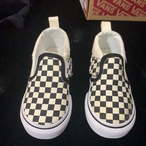Black and White Slip On Vans